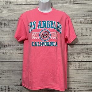 Being DONATED Los Angeles Pink Tshirt LA Tee Size Small